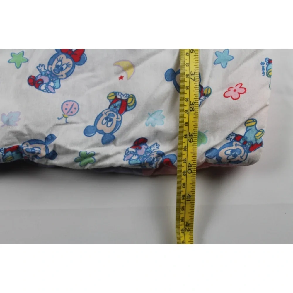 Disney Baby Mickey Mouse Pluto Minnie Mouse Vtg Crib Baby Blanket Multi Color